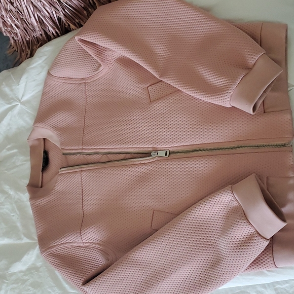 Topshop Jackets & Blazers - TOPSHOP Neo Punched Bomber Jacket with Silver Hardware